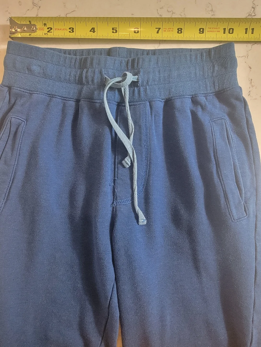 Kickee Pants Blue Bamboo Organic Cotton Joggers Boys small 6/8 Soft